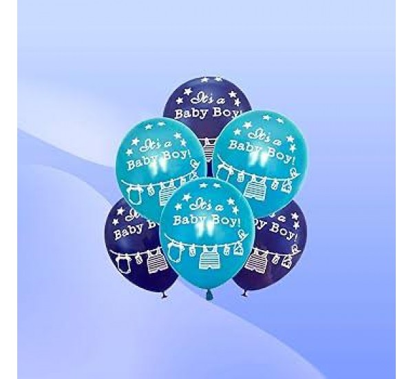 Erkek Bebek 6 Lı Helyum Balon (Ek Ürün Olarak Satılır)